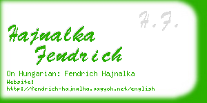 hajnalka fendrich business card